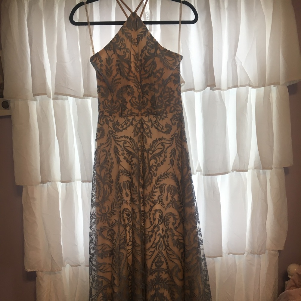 Blue sparkly prom dress
